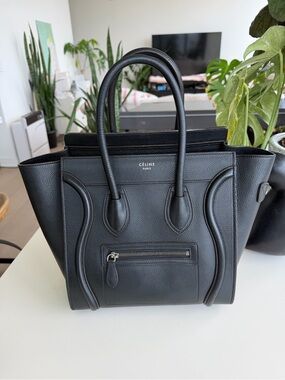 Celine Black Mini Luggage Tote